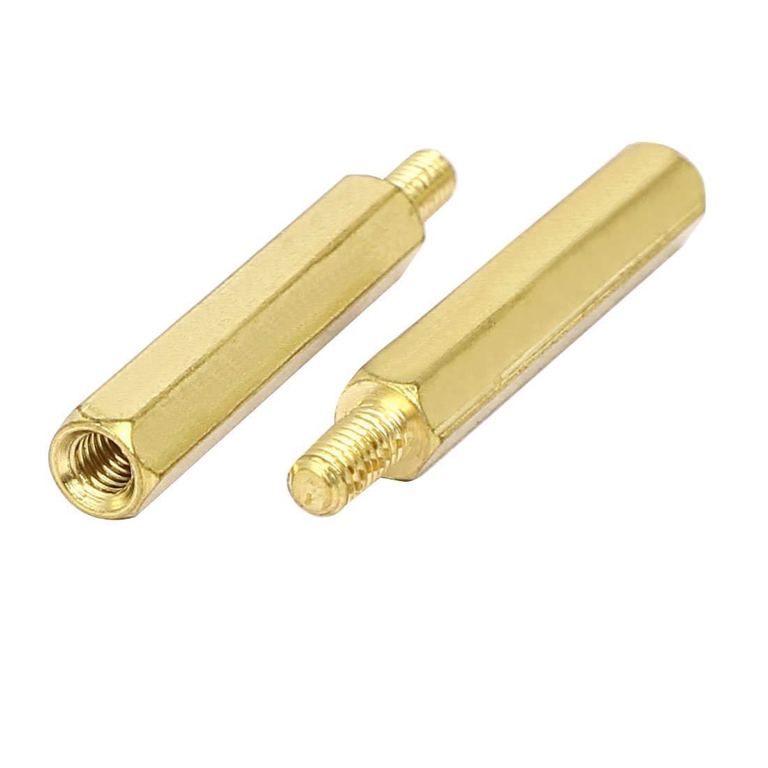 Brass Hex Standoff Spacers M3 x 25mm+6mm Male to Female Thread - 10PCS for Electronics, 3D Printing & DIY Projects - Hexagonal Spacers for PCB, Raspberry Pi & Arduino