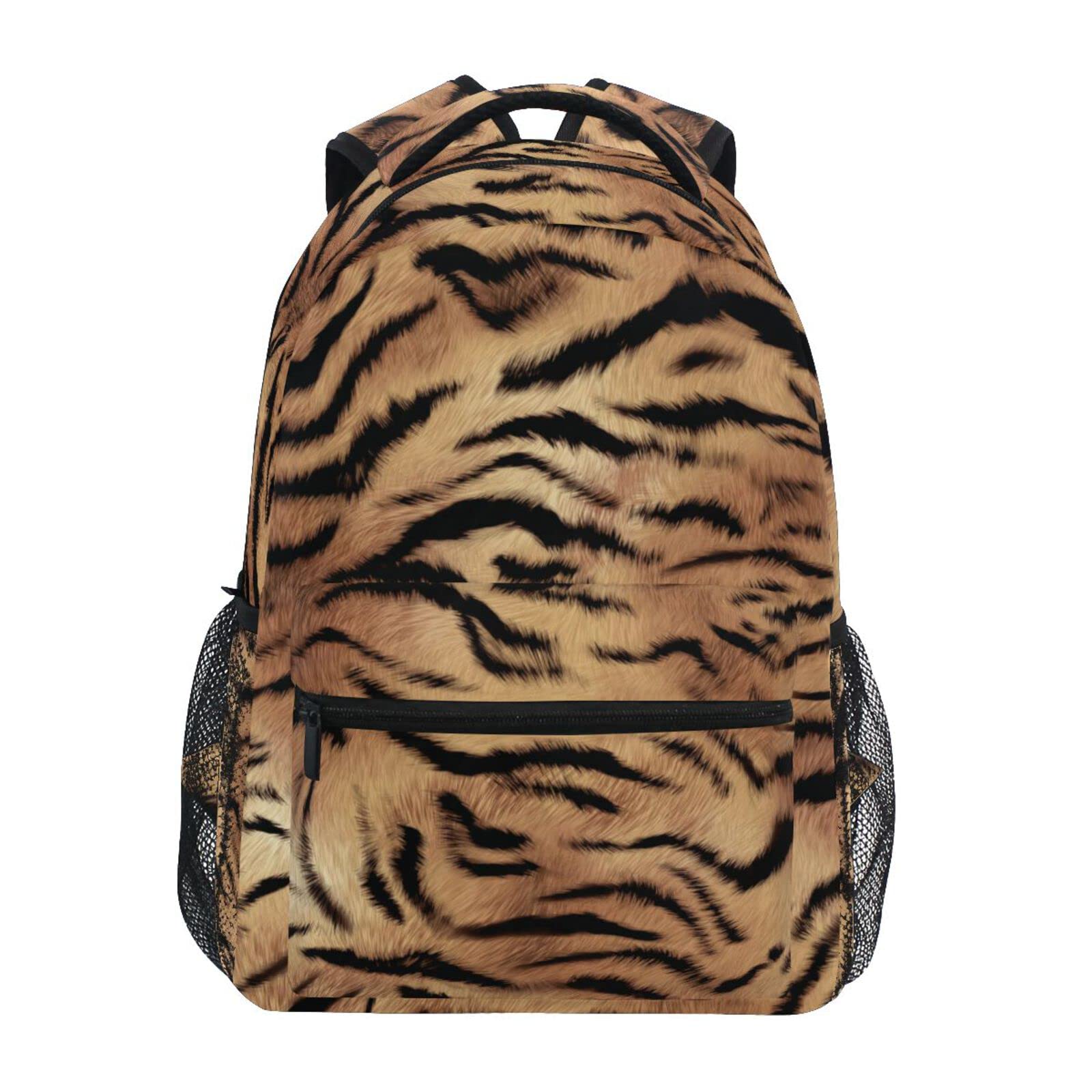 Abstract Tiger Print Backpack for Boys & Girls - Durable School Bookbag, Elementary Backpack, Travel Daypack - Perfect for School, Travel & Outdoor Adventures