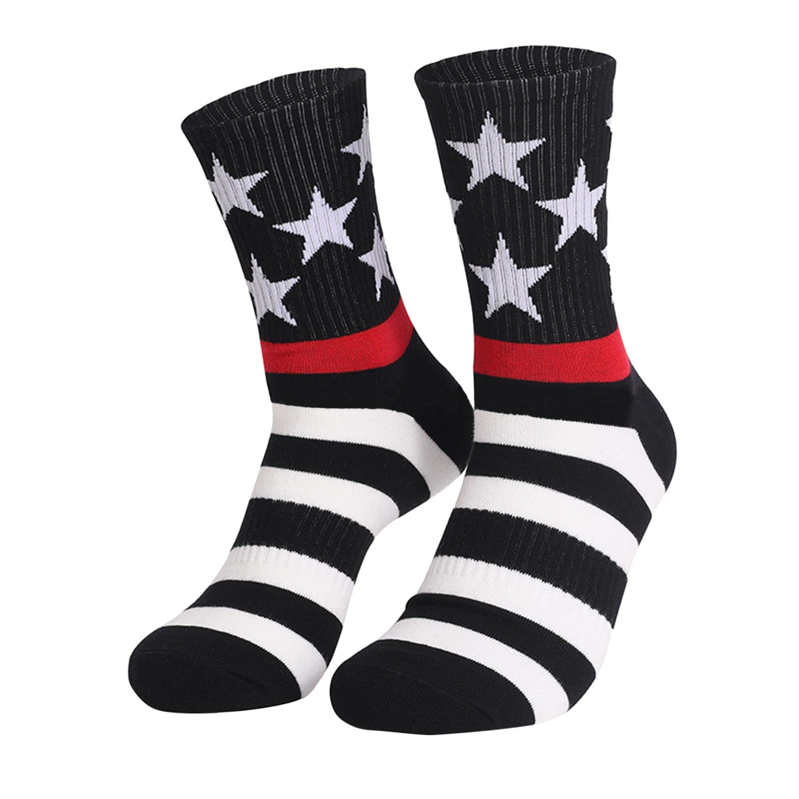 American Flag Patriotic Socks for Men & Women - Cotton Long Socks for Daily Wear