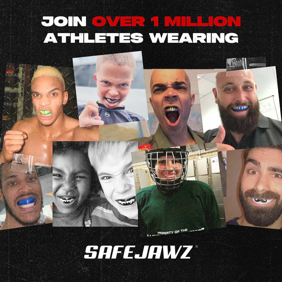 SafeJawz Intro Series Fluro Yellow - Durable & Comfortable Mouthguard for Sports, MMA, Boxing & Martial Arts - Perfect for Training & Competition Protection