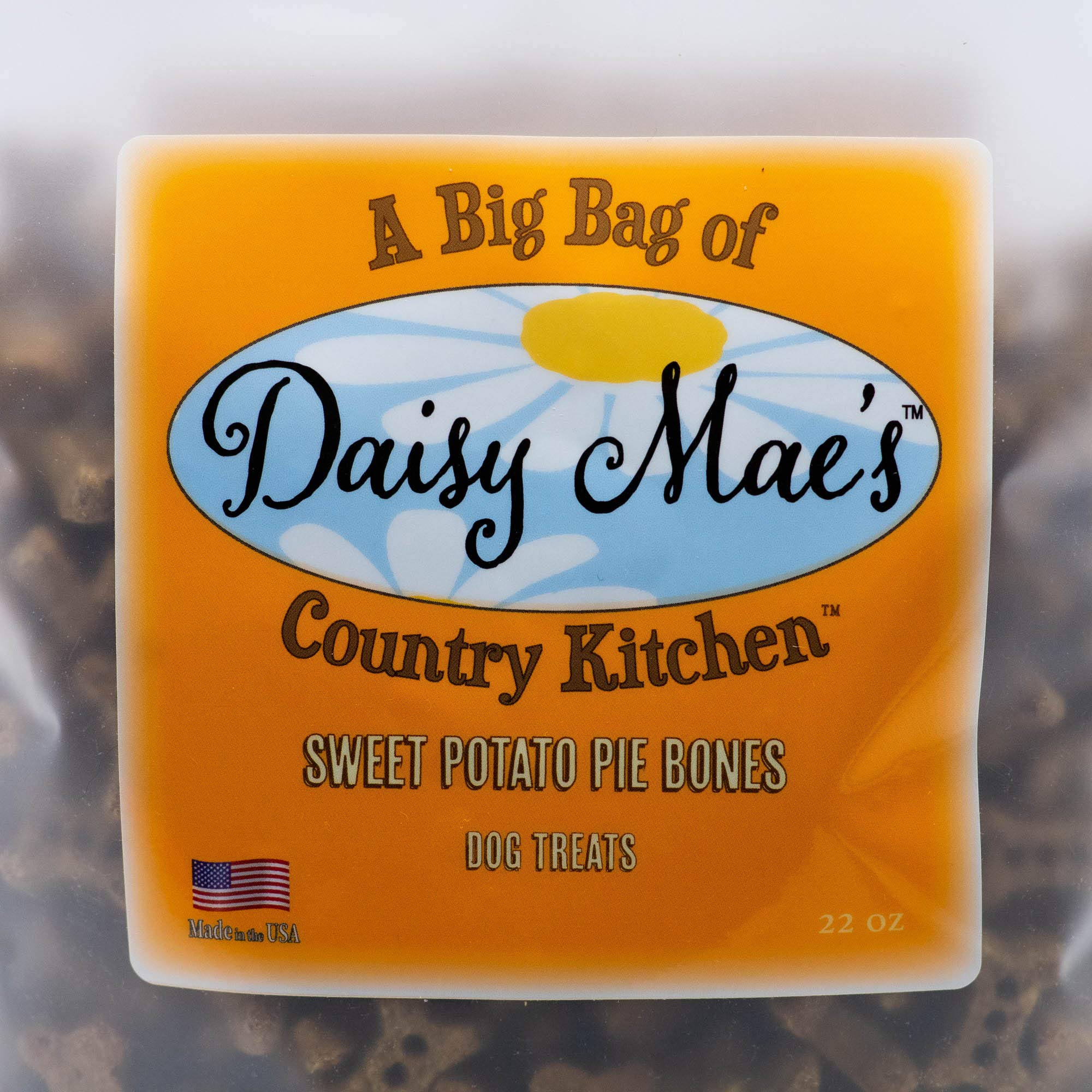 Premium USA-Made Daisy Mae's Healthy Dog Treats - Sweet Potato Pie Bones, 22oz | All-Natural Ingredients, Grain-Free | Perfect for Training, Rewards & Dental Health
