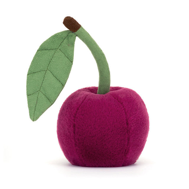 Amuseables Cherry Plush Toy - Cute & Soft Fruit Stuffed Animal for Kids & Adults - Perfect for Home Decor, Gifts, and Stress Relief