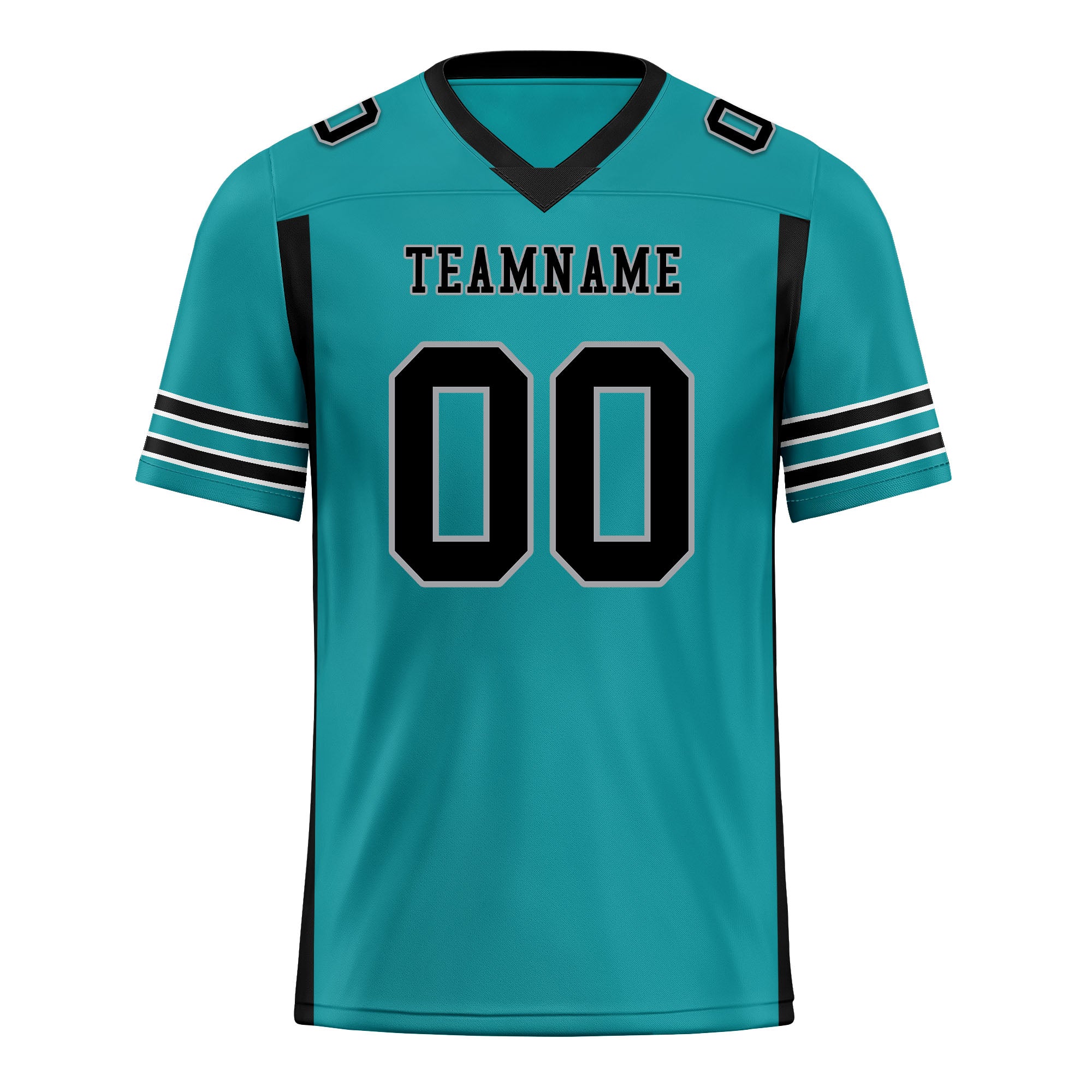 Custom Dark Green Black Striped Sleeves Personalized Authentic Football Jersey FBJ02 D06070 - Perfect for Game Day, Team Sports & Fan Apparel