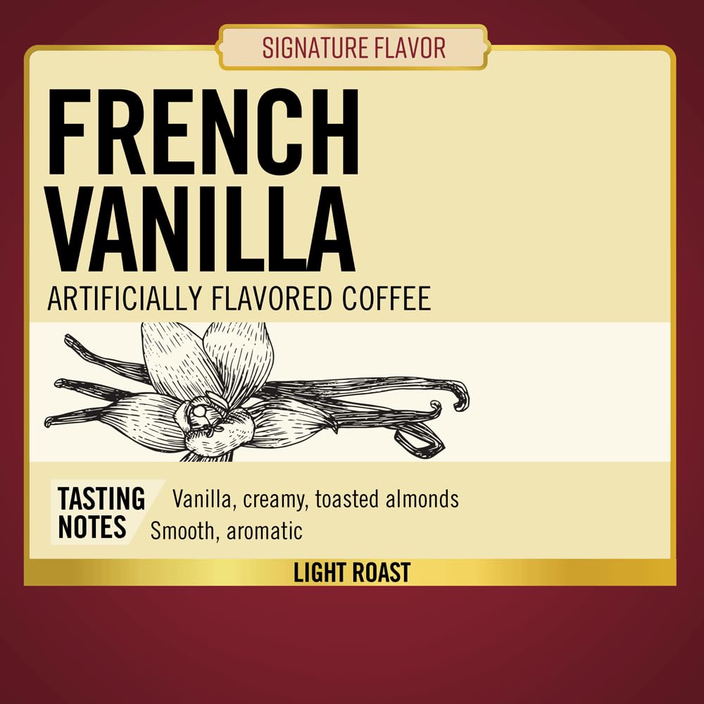 Barrie House French Vanilla Flavored Coffee Pods 96 Count - Compatible with Keurig K-Cup Brewers, 100% Arabica Single Serve Coffee, Artificially Flavored | Perfect for Home, Office & Breakfast Time