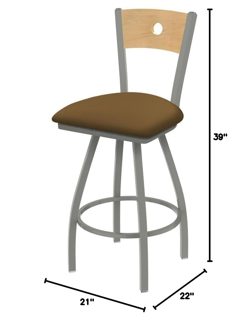 Holland Bar Stool Co. XL 830 Voltaire Swivel Bar Stool with Canter Saddle Seat - Adjustable Height Counter Stool for Kitchen Island, Bar, or Dining Room - Comfortable & Stylish Home Decor