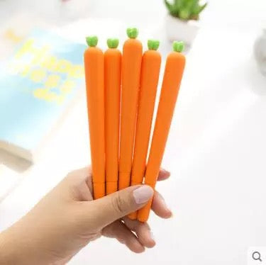 0.5mm Black Ink Carrot Gel Pen - Smooth Writing for School, Office & Art Projects - Fine Point Gel Ink Pen for Note Taking, Journaling & Sketching