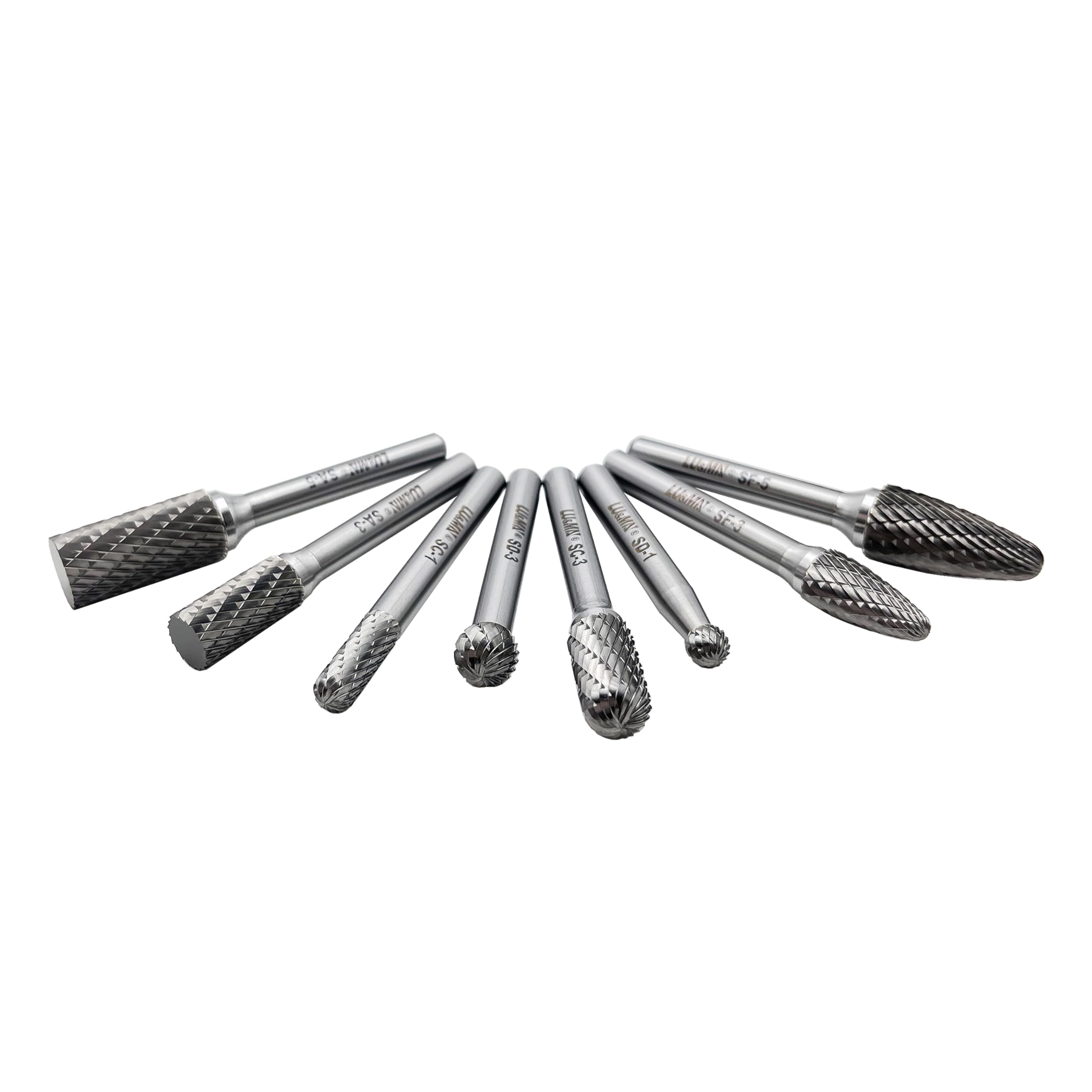8pcs Double Cut Carbide Burr Set with 1/4