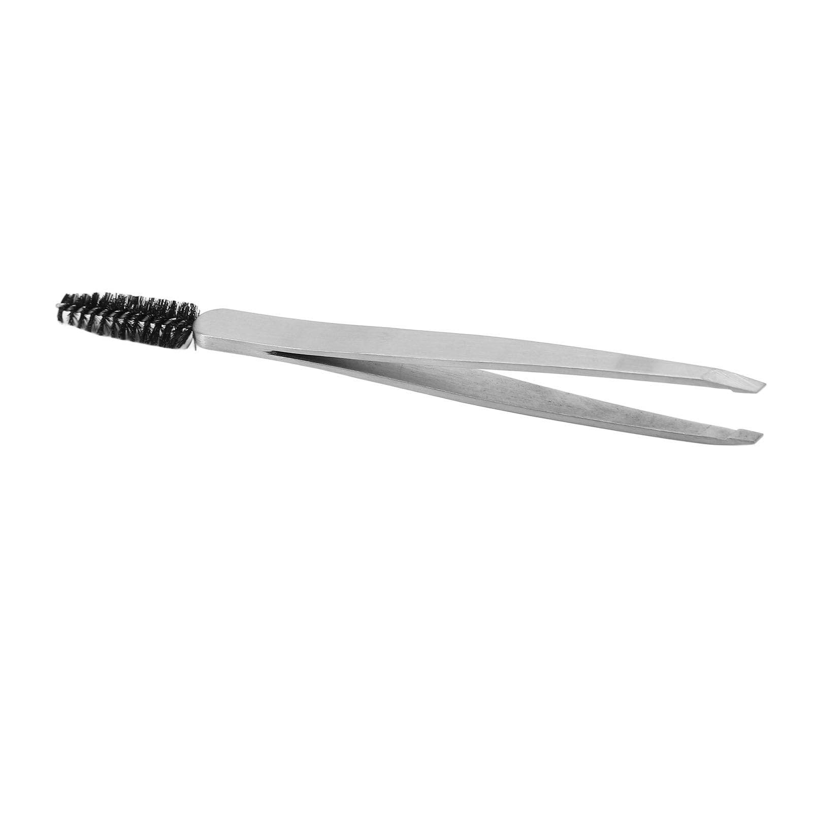 Precision Steel Eyebrow Tweezers - Ultra Thin Tip for Eyebrow Shaping, False Eyelash Application & Hair Removal - Perfect for Travel, Home & Professional Makeup Kits (Slanted & Pointed Design)