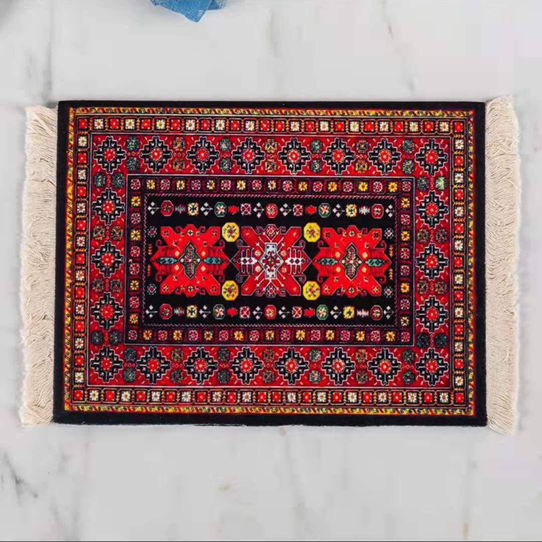 Premium Oriental Carpet Mouse Pad - Non-Slip Wireless Mouse Mat for Desk, Gaming & Office Use - Stylish Table Decor for Home & Workspace