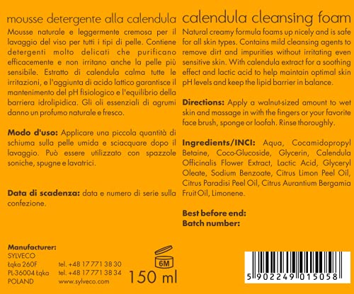 SYLVECO Marigold Cleaning Foam - Powerful Multi-Surface Cleaner for Kitchen, Bathroom & Home - Gentle Yet Effective Degreaser & Stain Remover - Perfect for Countertops, Tiles & Appliances