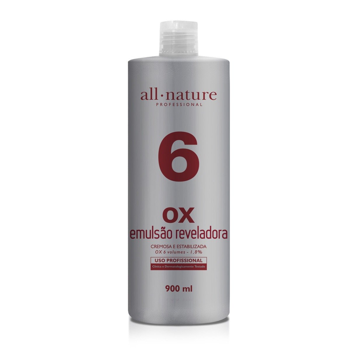 All-Natural Creamy Stabilized Emulsion Hair Lightener OX 6 Vol 1.8% - 900ml Professional Hair Bleach for Salon & Home Use - Gentle Formula for Blonde Highlights & Color Correction