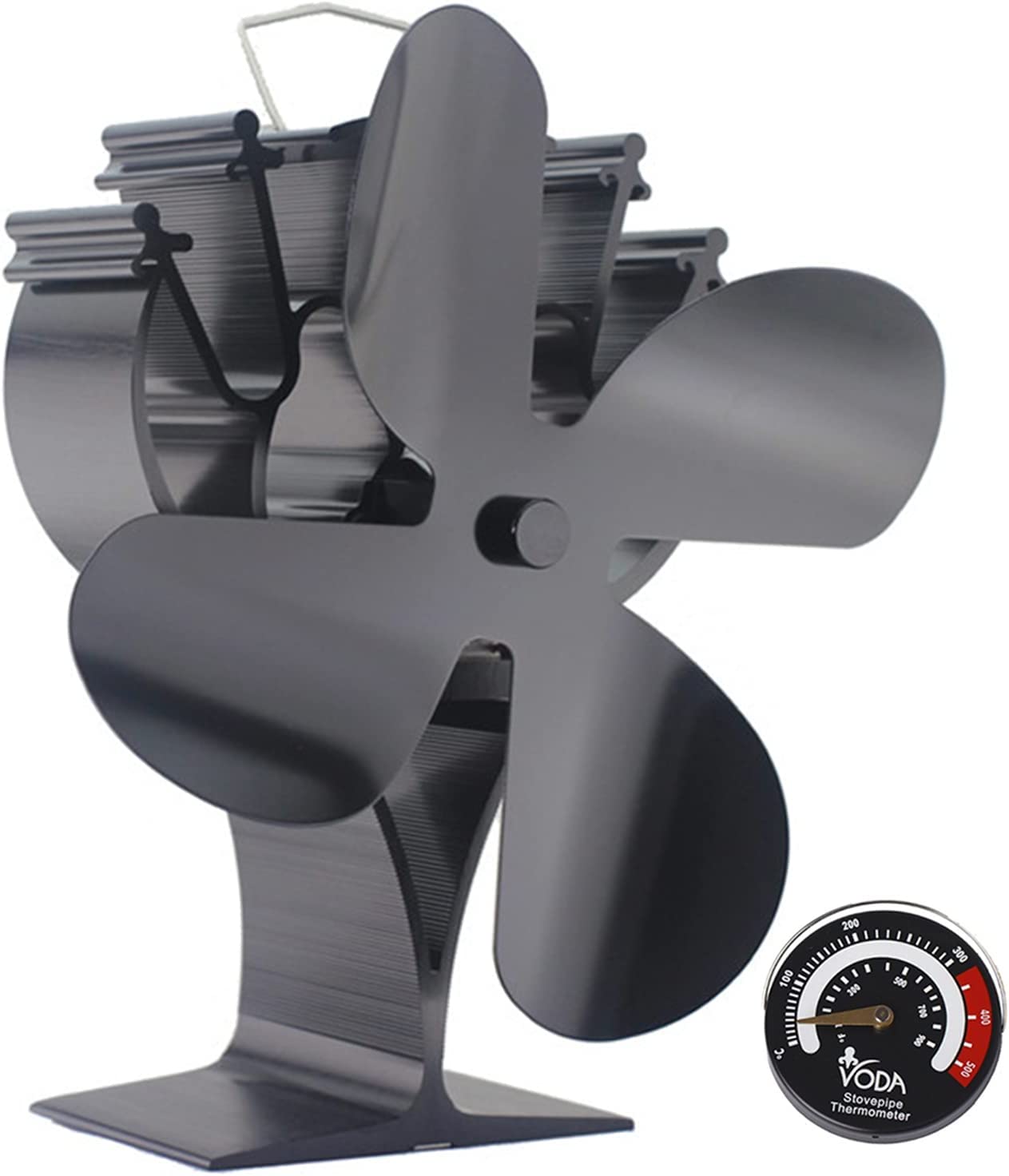 4 Blade Stove Fan - Efficient Heat Circulation for Wood Stoves & Fireplaces - VDSF654 - Perfect for Home Heating & Energy Savings