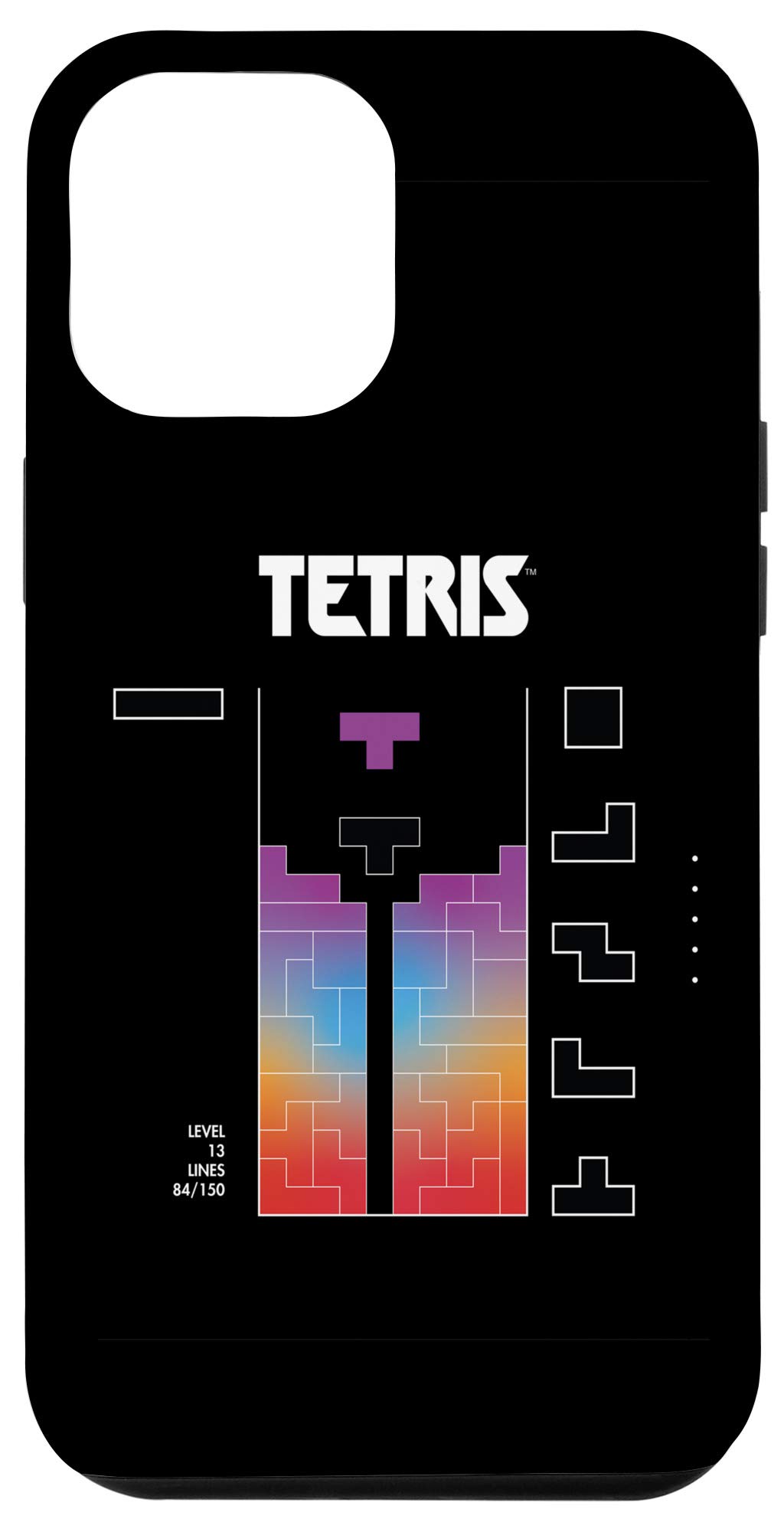 iPhone 12 Pro Max Case - Color Fade Tetris Design | Shockproof Protective Cover for iPhone 12 Pro Max | Perfect for Gaming, Travel & Everyday Use