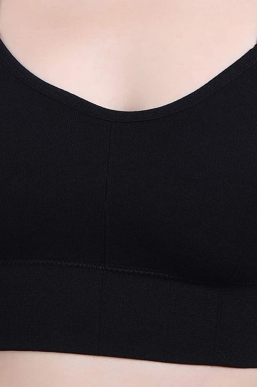 HEYOL Women's Comfortable Stretch Cotton Bra - Lightly Padded Wireless Everyday T-Shirt Bra - Perfect for Work, Yoga & Lounge Wear