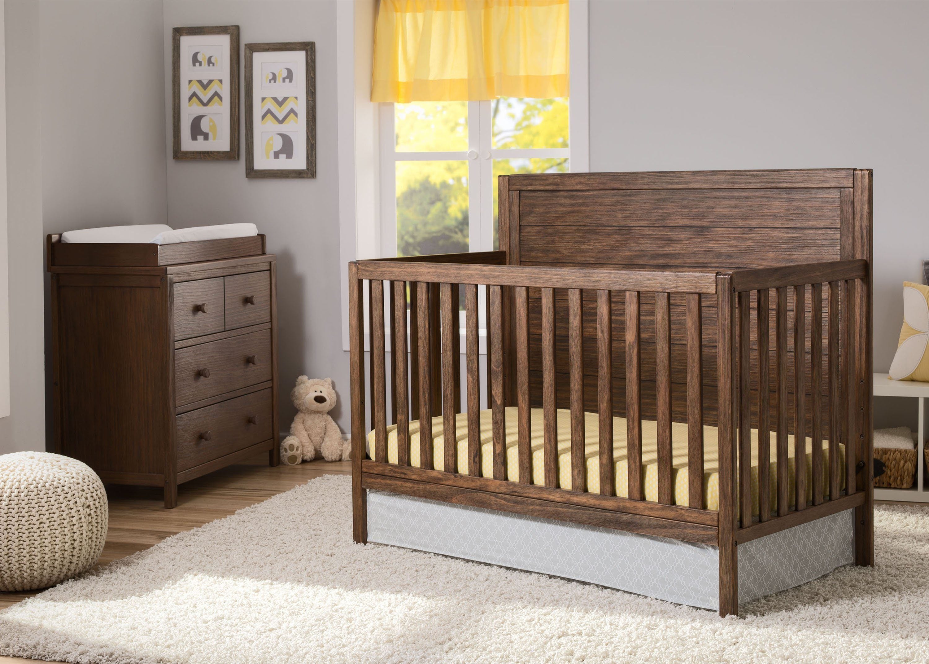 Cambridge 4-in-1 Convertible Baby Crib - White Nursery Furniture for Newborn to Toddler Bed | Perfect for Modern Nursery, Bedroom & Daycare Use