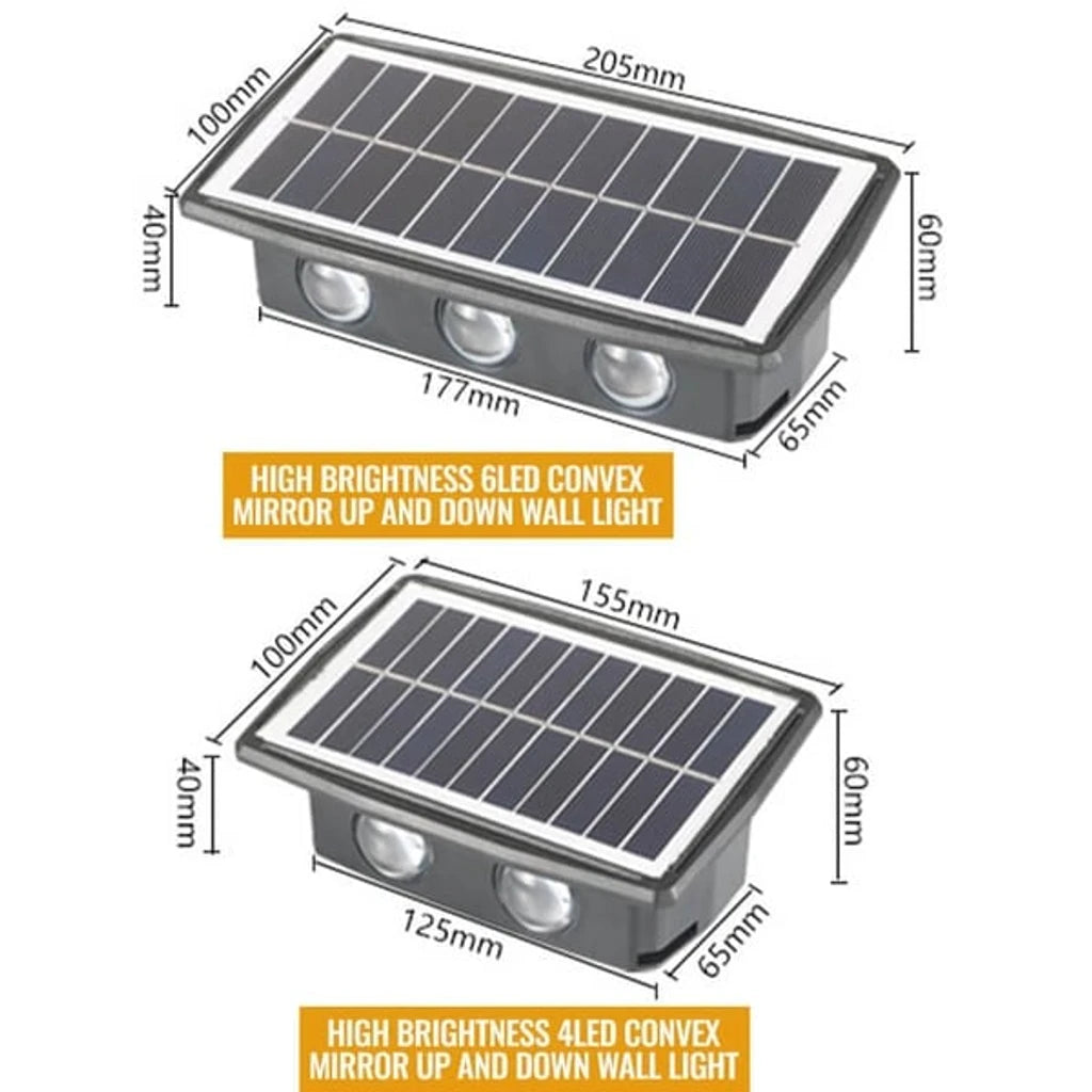 Waterproof Solar Powered Outdoor Wall Light - Decorative Garden, Patio, Pathway Lighting for Home & Yard - Weatherproof & Energy Efficient