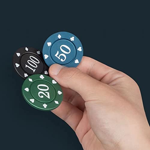 Premium IXIGER Poker Chips Set - 100pcs Plastic Casino-Style Chips with Black Velvet Pouch Bag for Math Learning, Game Nights & Poker Parties - Perfect for Home Entertainment, Classroom Counting & Casino-Themed Events