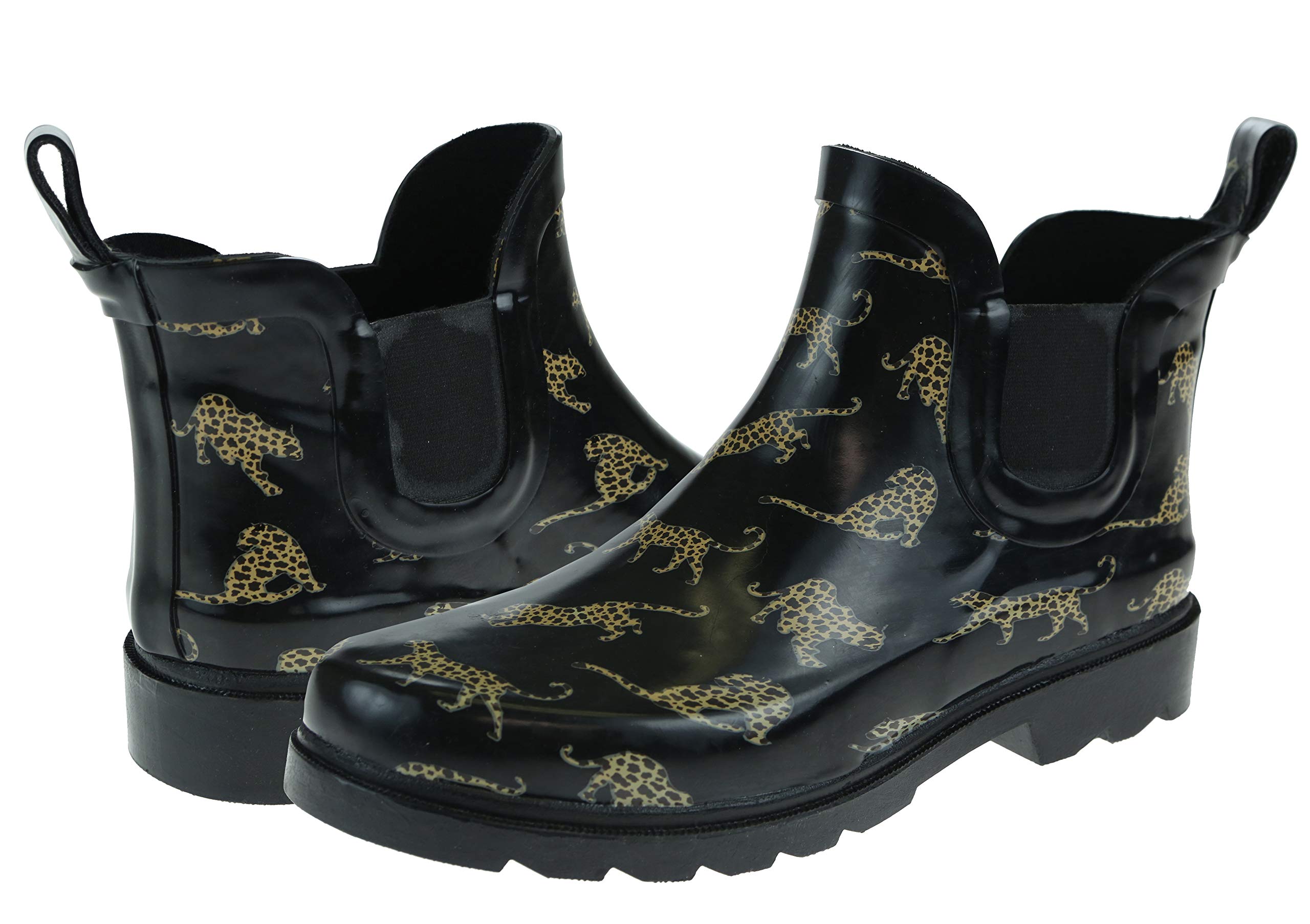 Capelli New York Women's Waterproof Rubber Rain Boots for Ladies - Stylish & Comfortable for Outdoor, Gardening, and Rainy Day Wear