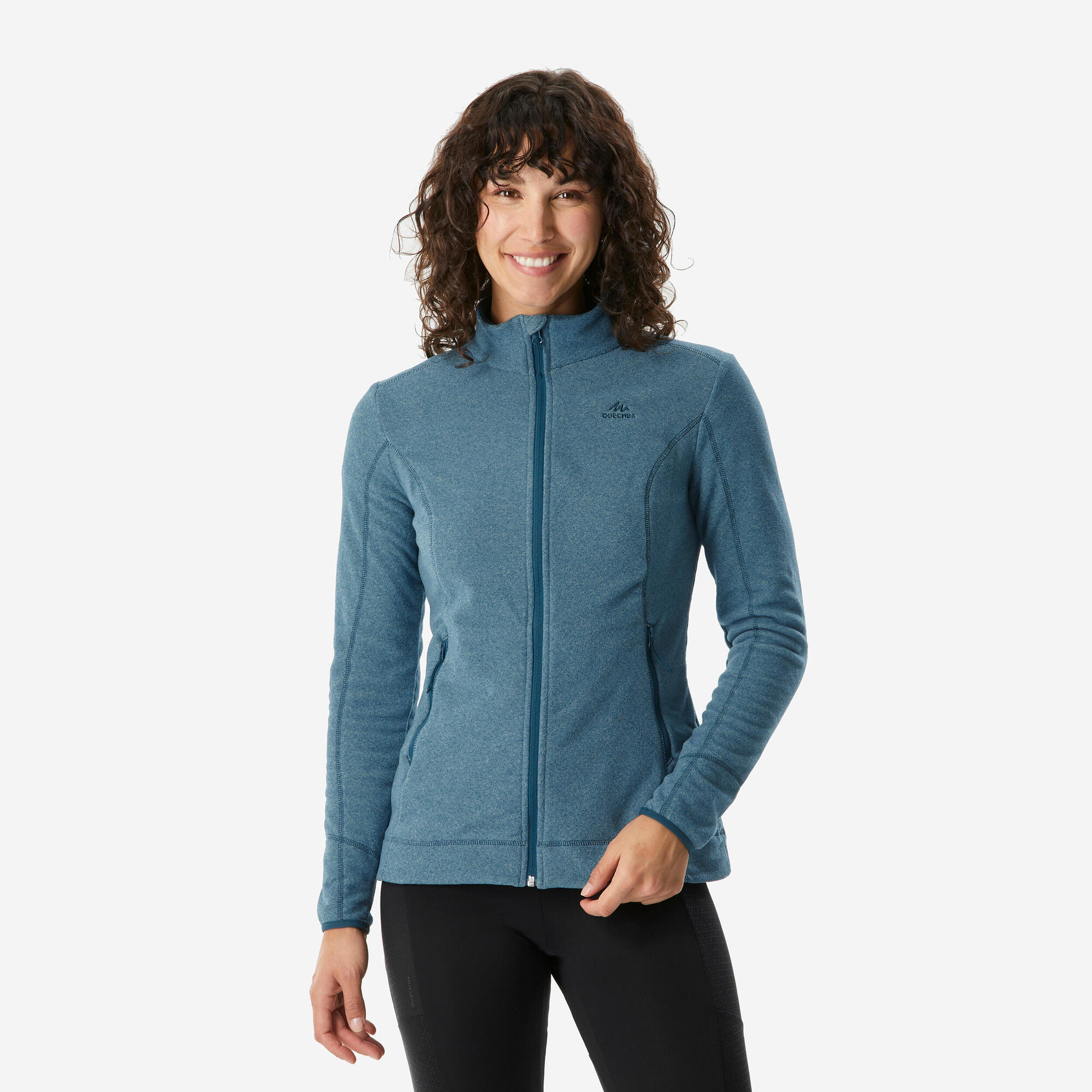 Quechua Women's MH120 Fleece Jacket - Warm Winter Outdoor Jacket for Hiking, Camping & Casual Wear