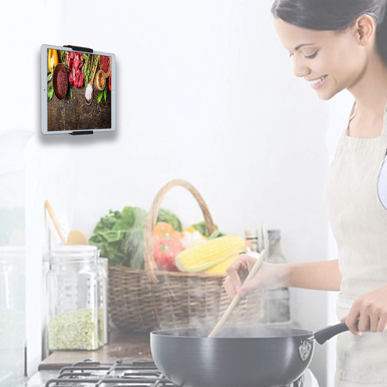 Universal Kitchen Wall Mount Holder for iPad Air/Mini/Pro 10.5