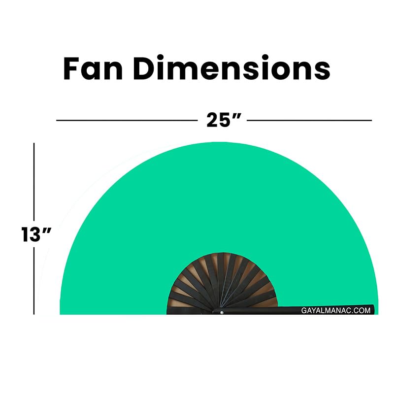 PandaTak LGBTQ Pride Folding Hand Fan - 13