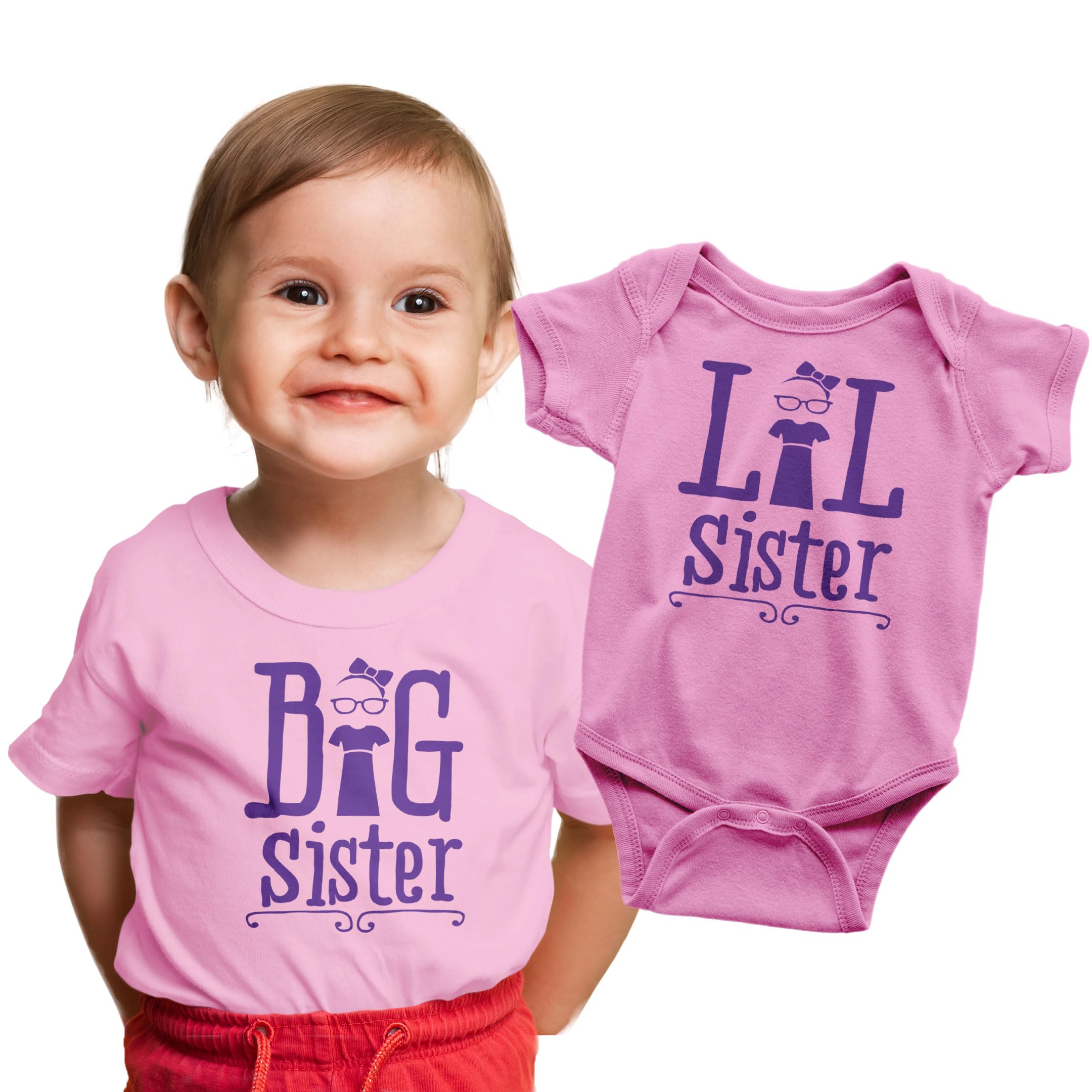 Texas Tees Big Sister to A Little Mister Shirt - Matching Sibling T-Shirts for Brothers & Sisters - Perfect for Family Photos, Birthdays & Twin Outfits