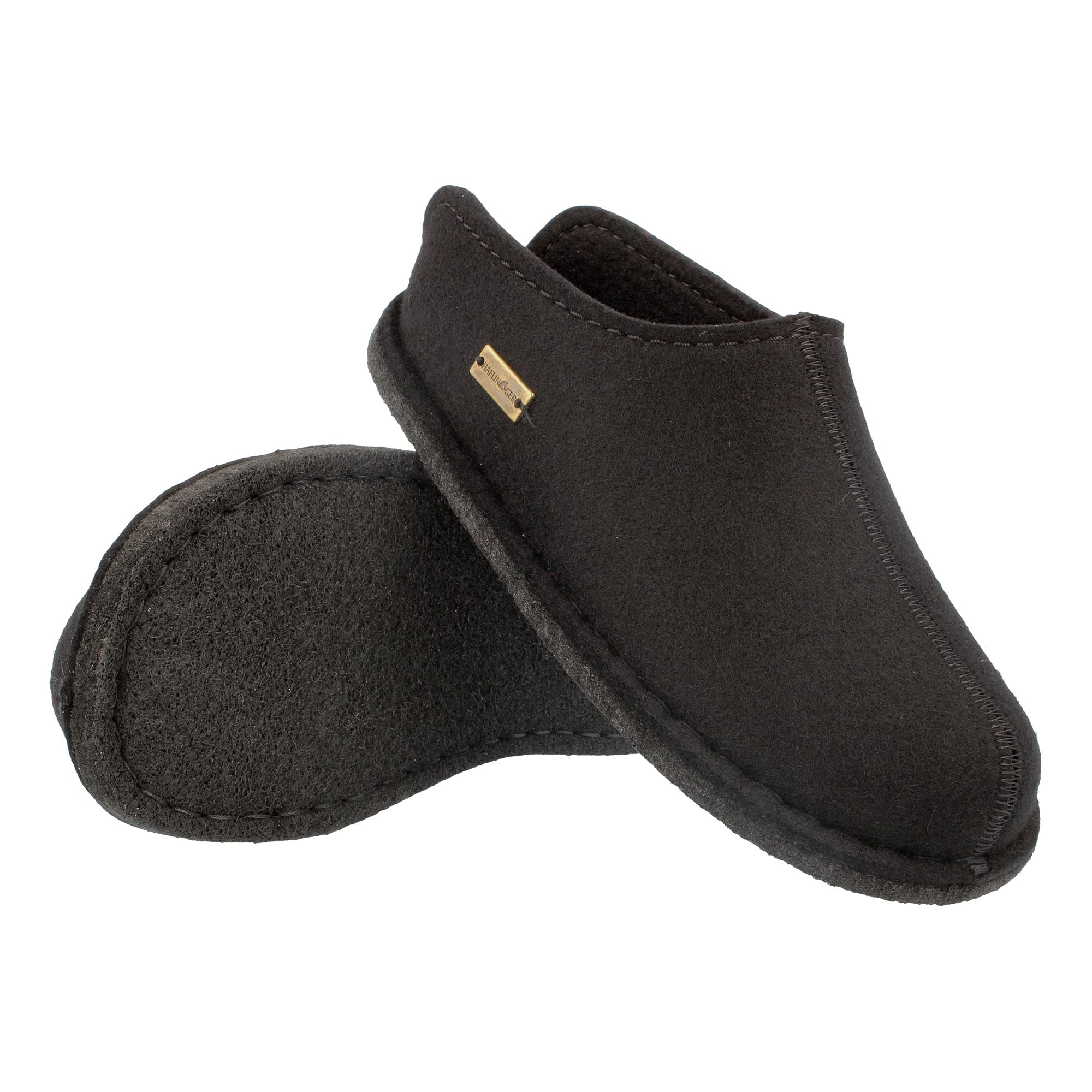 HAFLINGER Unisex Open Back Slippers - Soft Wool Comfort House Shoes for Men & Women - Perfect for Indoor Relaxation, Spa Days & Cozy Home Wear