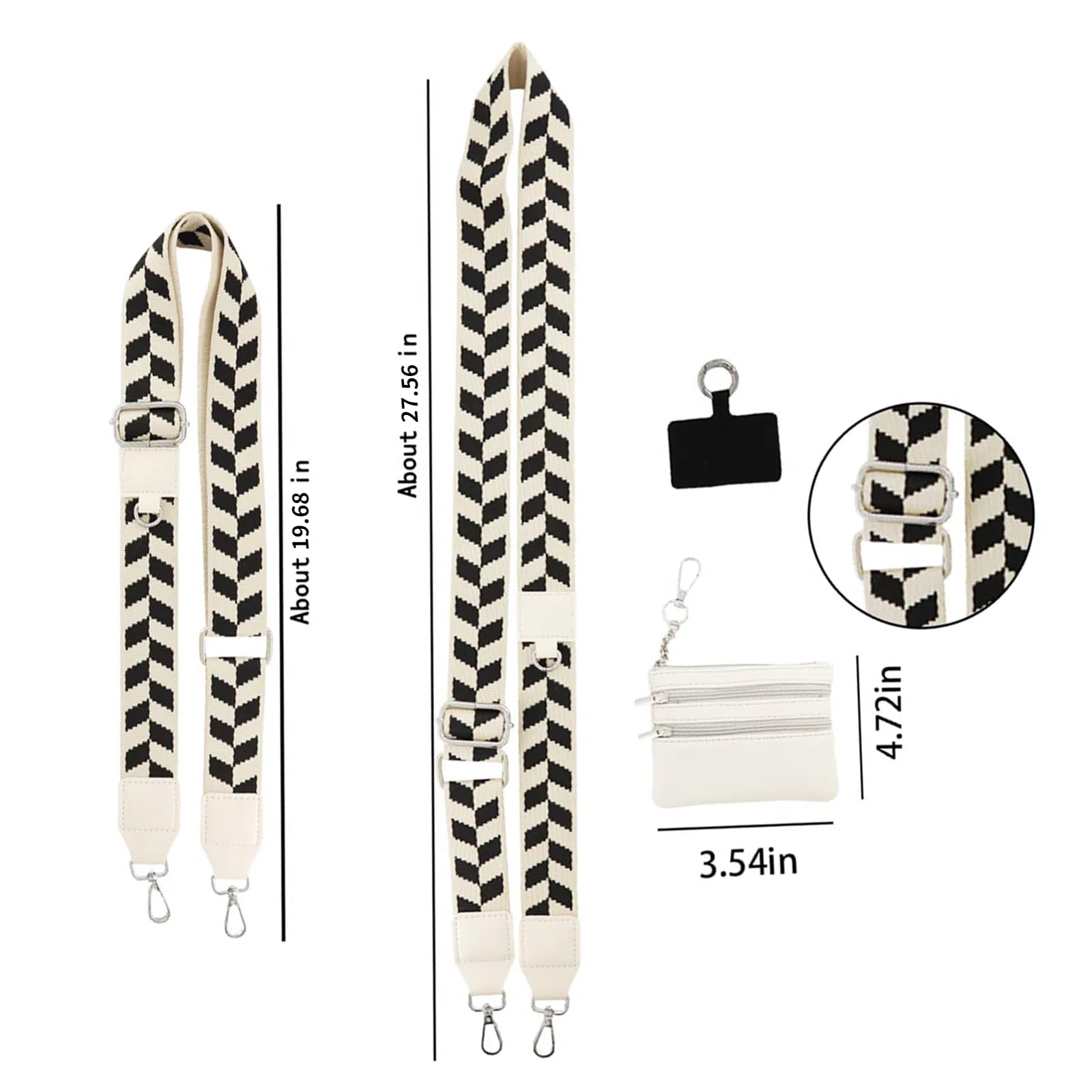 Adjustable Crossbody Phone Lanyard with Leather Wallet - Detachable Phone Strap for Women & Men - Universal Fit for All Smartphones - Perfect for Travel, Shopping & Hands-Free Convenience