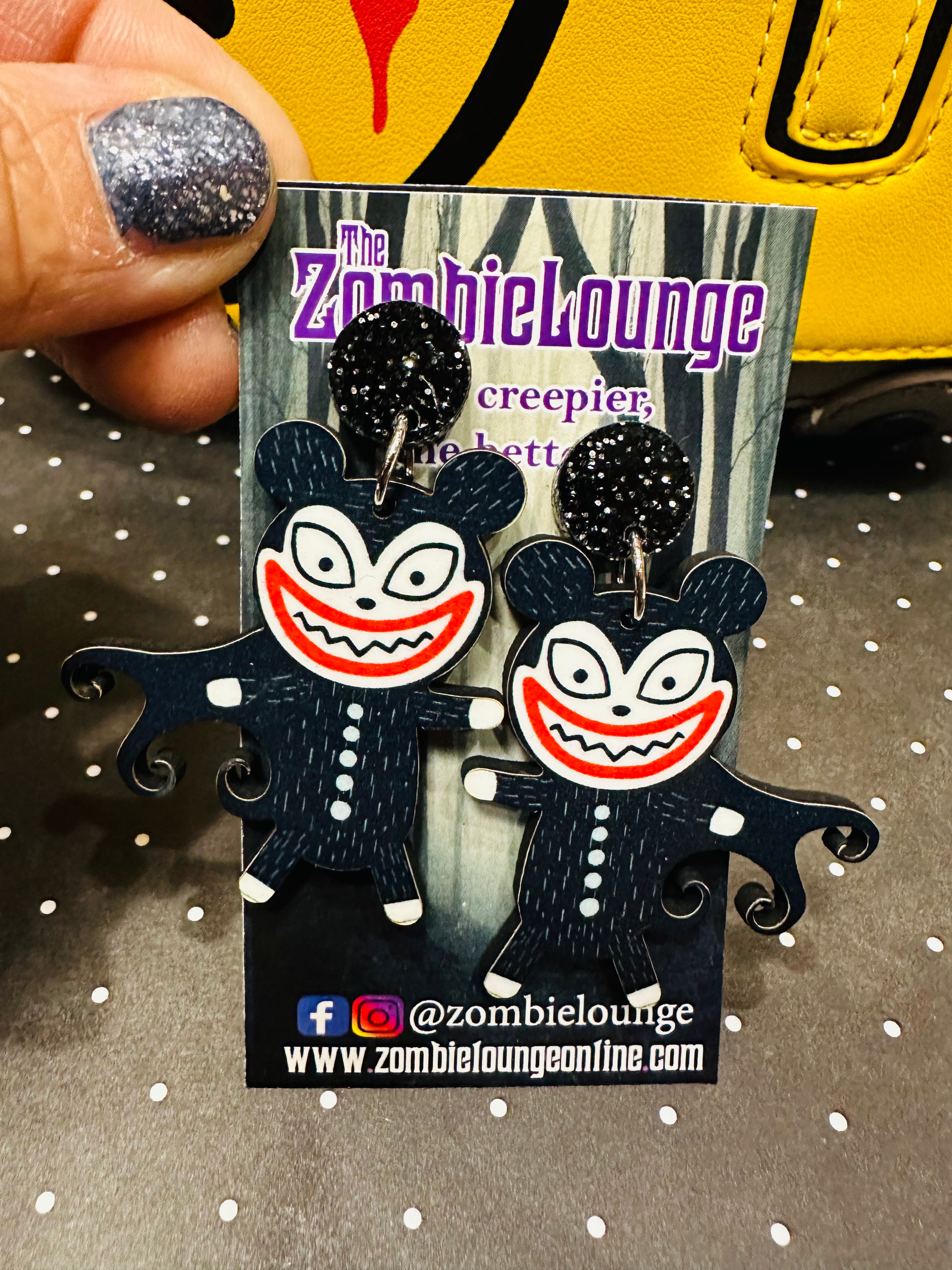 Vampire Teddy Bear & Duck Earrings - Cute Halloween Jewelry for Women, Girls - Perfect for Costume Parties, Cosplay, and Gifts