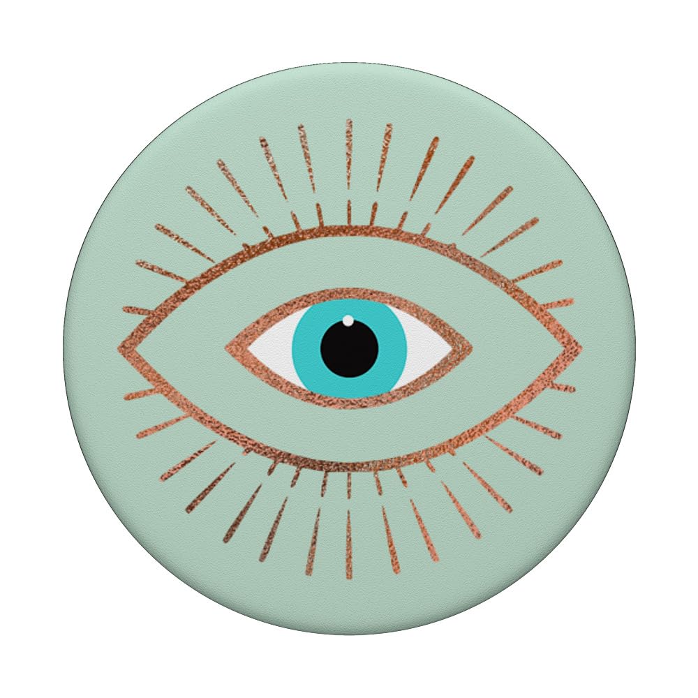 Rose Evil Eye Green PopSockets Standard PopGrip - Phone Grip & Stand for iPhone, Samsung & Smartphones - Perfect for Selfies, Video Calls & Secure Phone Handling