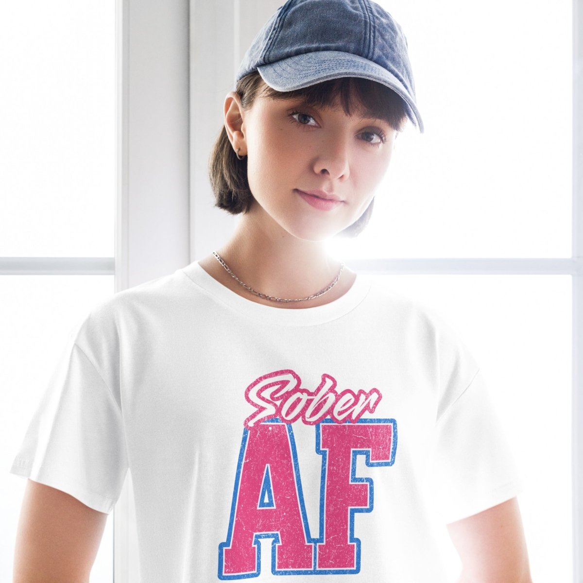 Sober AF Bold Collegiate Crop Top - Trendy College Outfit for Parties, Campus Wear & Casual Style | Perfect for Sorority Events, Girls Night Out & Everyday Fashion