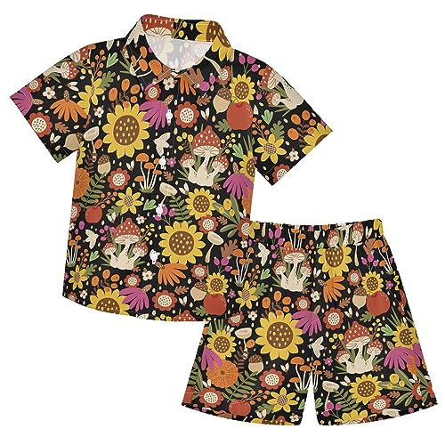 Gold Sunflower Floral Autumn Pattern