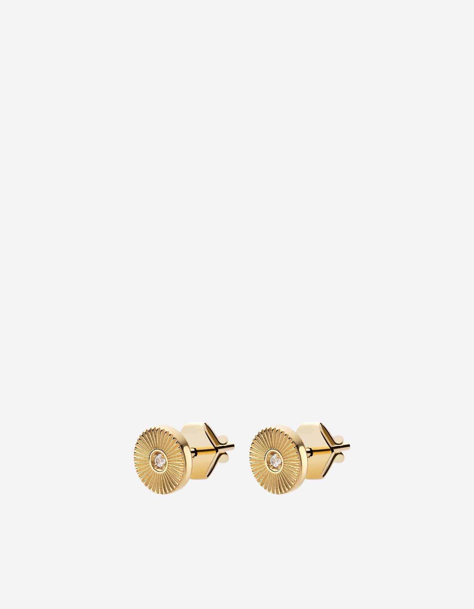 Polished 14k Gold/Pave