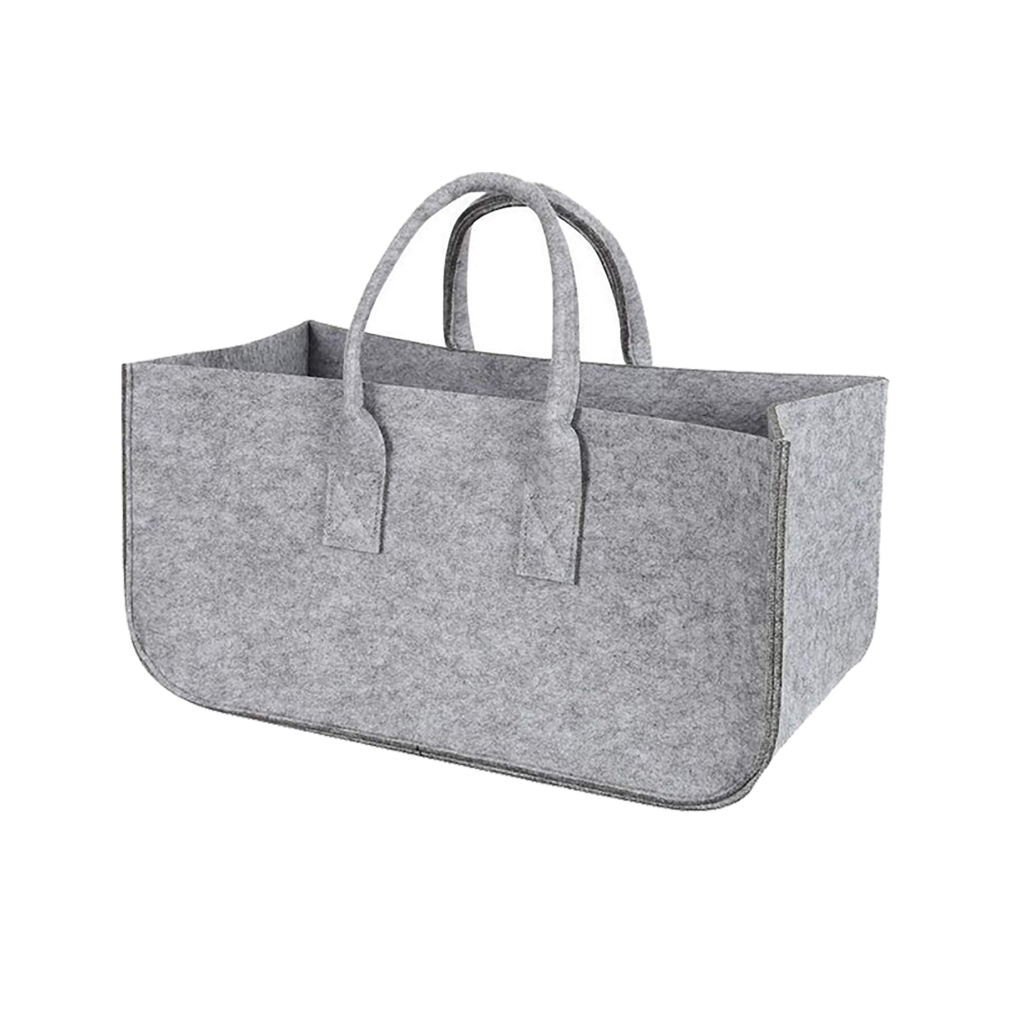 Premium Portable Felt Storage Bag for Firewood, Vegetables & Fruits - Durable Double Handles Carry Bag for Camping, Picnics & Farmers Market