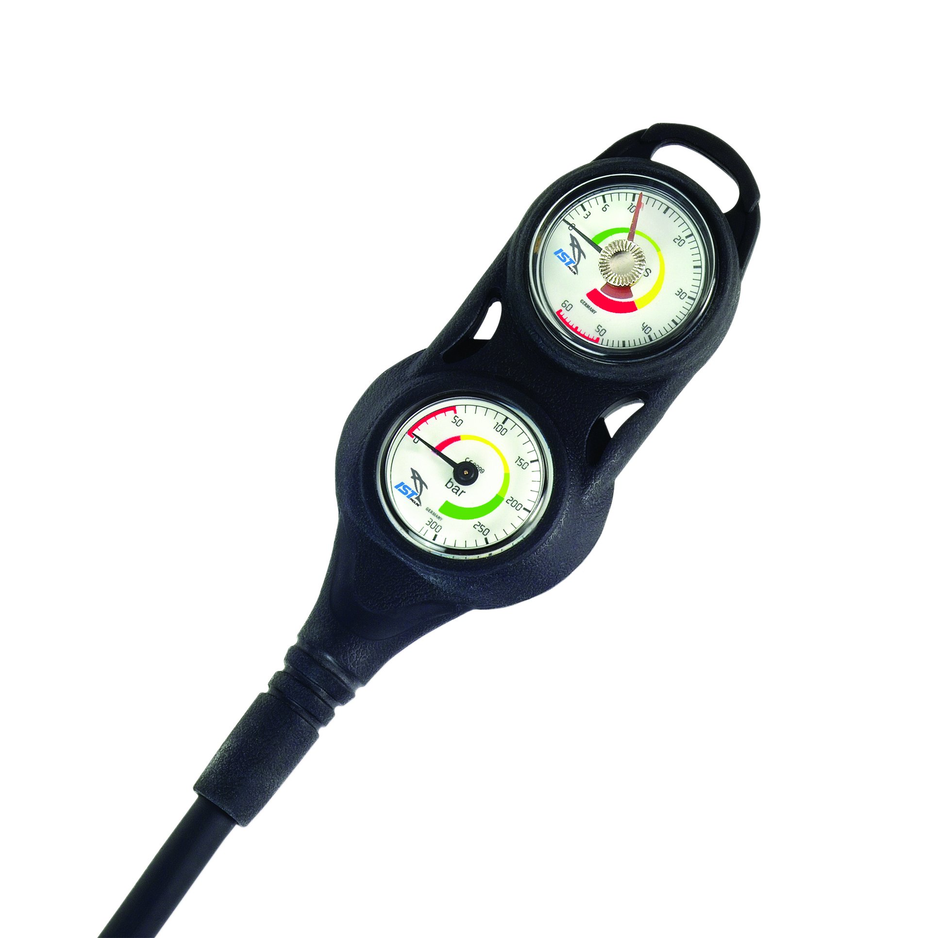 IST Mini Triple Gauge Console - Digital PSI, Depth & Compass Meter for Off-Road Vehicles & Marine Boats | Perfect for 4x4 Trucks, Jeeps & Watercraft Navigation