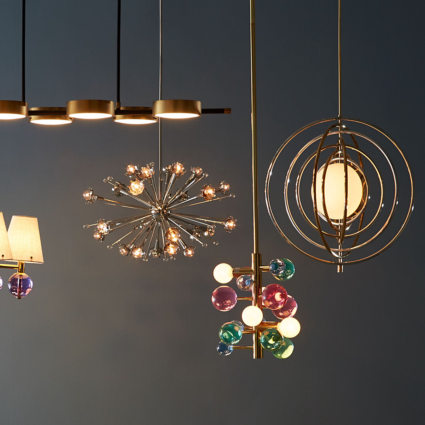 Globo Five Light Chandelier - Modern Crystal Ceiling Light Fixture for Dining Room, Living Room & Bedroom - Elegant Lighting for Home Decor