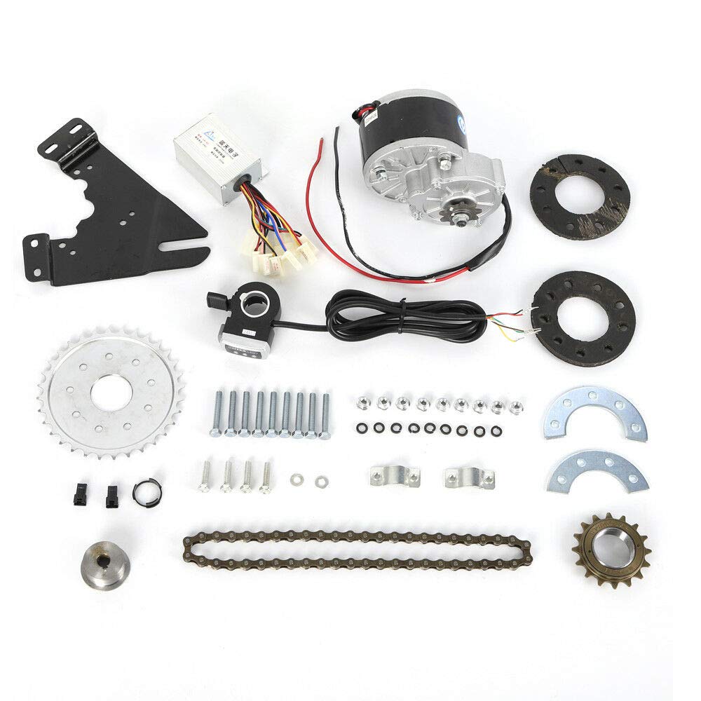 24V 250W Electric Bicycle Conversion Kit - Left Chain Drive Motor with Throttle for DIY E-Bike, Compatible with Derailleur Gears | Perfect for Commuting, Mountain Biking & Urban Riding