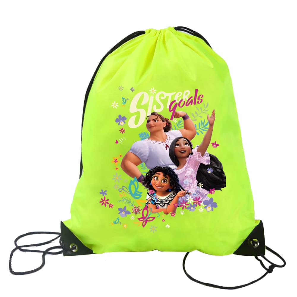 **Drawstring Backpack - Lightweight Unisex Cinch Bag for Kids & Adults - Bulk String Bags for Sports, Travel, Gym, Yoga, School & Work - Portable Anime Backpack for Outdoor Activities (Green)**