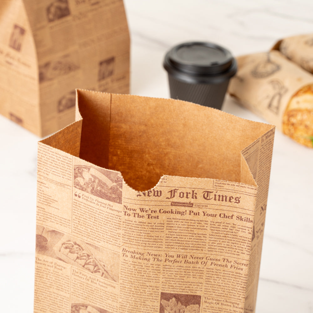 Eco-Friendly Kraft Paper Bags 6lb - 6x3.5x10.75 Inches - 100 Count Bulk Pack - Perfect for Retail Shopping, Gift Wrapping & Party Favors