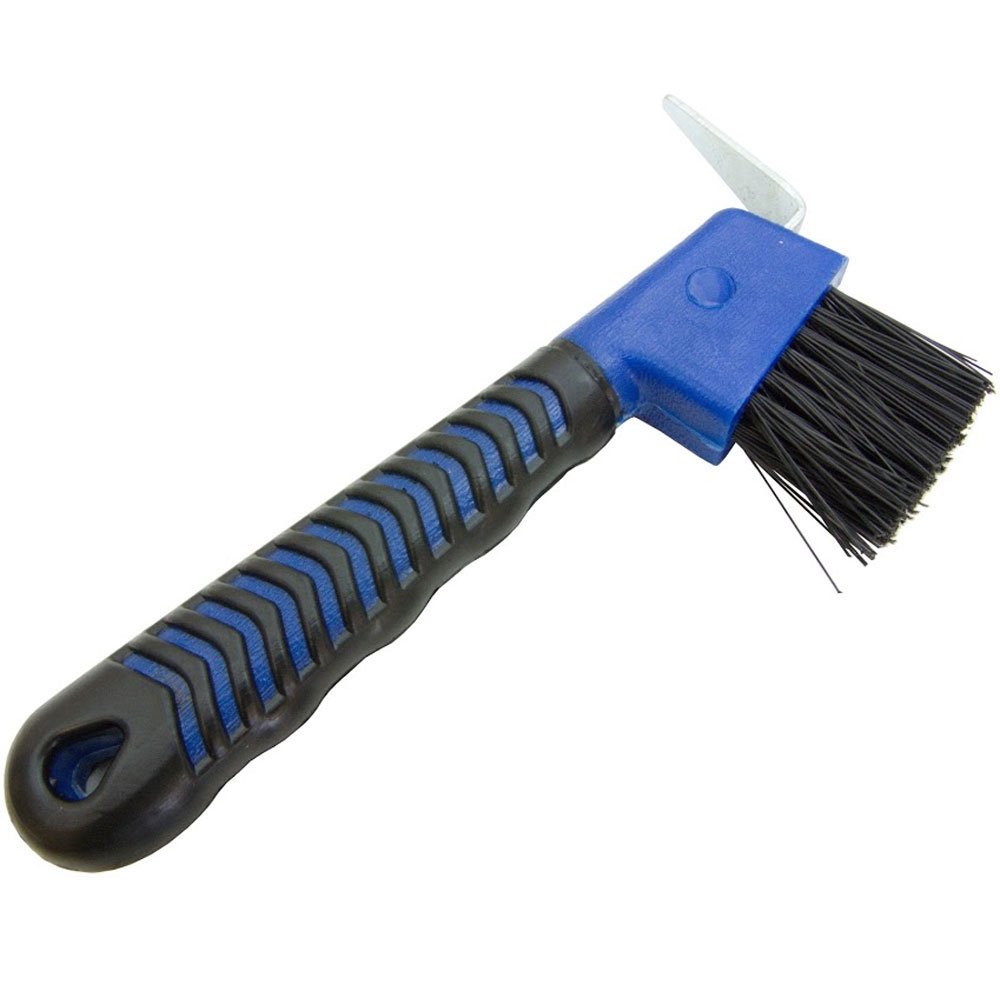 **Intrepid International Rubber Handle Hoof Pick with Brush for Horses - Easy Horse Hoof Cleaning Tool, Durable Horse Grooming Supplies for Stable, Trail & Show Care**