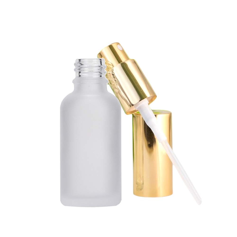 6-Pack Glass Spray Bottles (50ml/1.7oz) - Fine Mist Perfume Atomizer & Essential Oil Sprayer - Frosted Travel-Friendly Bottles for Aromatherapy, Skincare & Home Fragrance