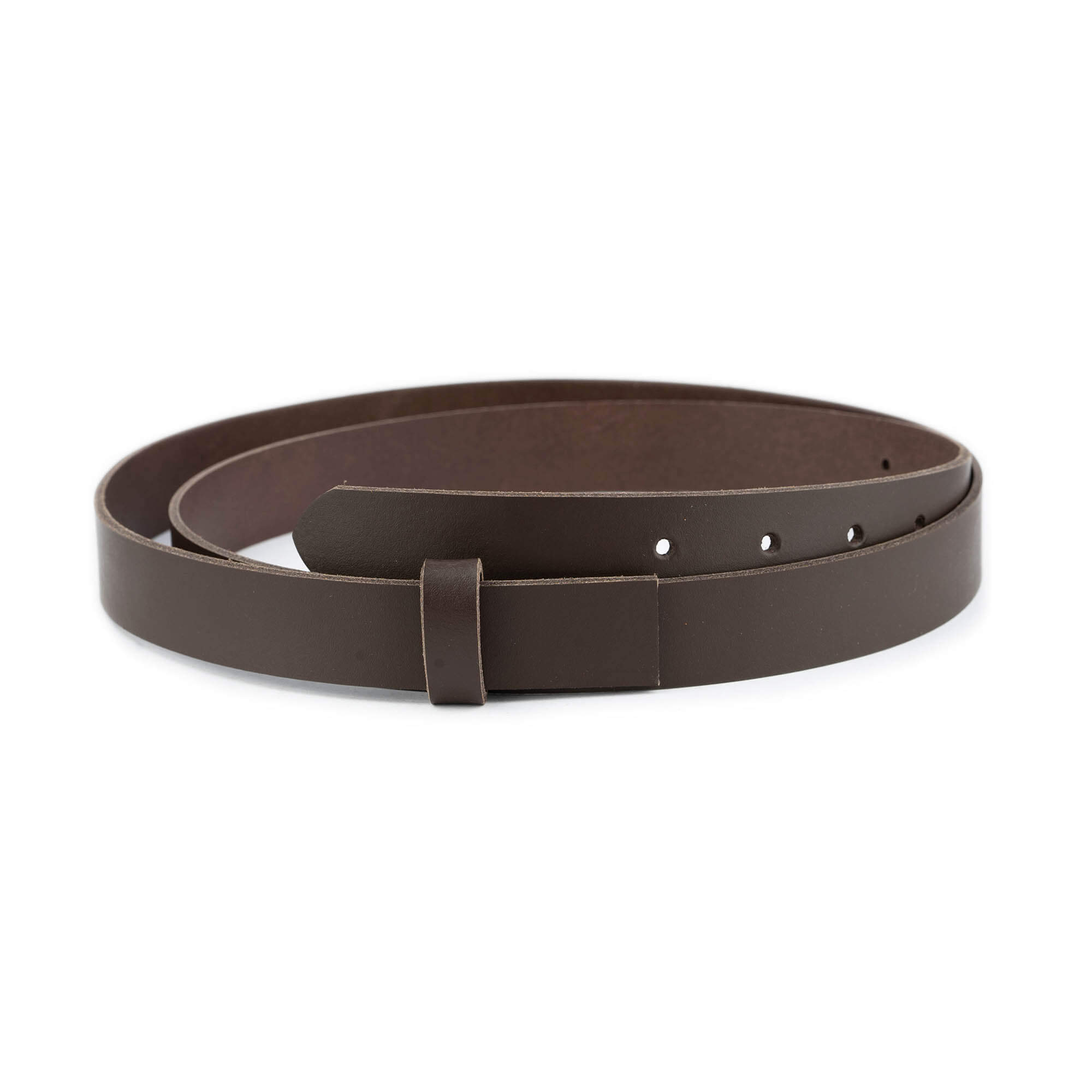 2.5 cm Dark Brown Genuine Leather Belt Strap Replacement for Montblanc Buckles - Classic Dress Belt for Men, Office & Formal Occasions
