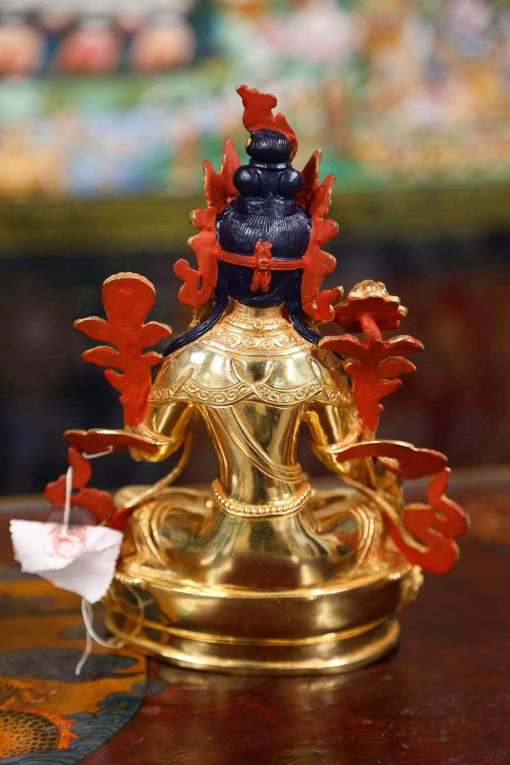 Green Tara Gold Plated Statue - Buddhist Goddess of Compassion Meditation Statue for Home Altar, Office Decor & Spiritual Gift