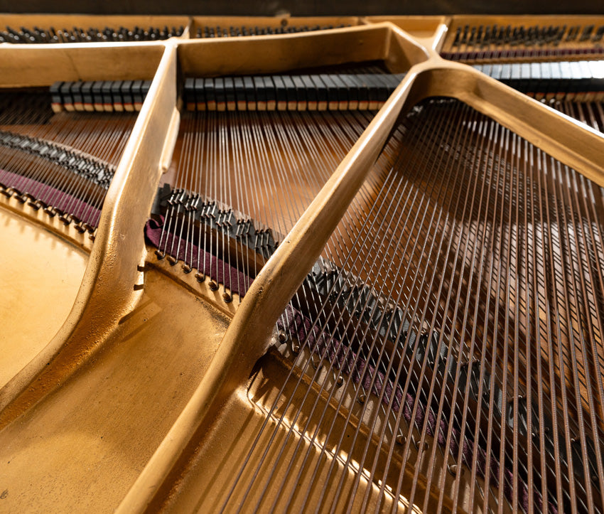 Used Aldrich 5' Grand Piano in Satin Oak Finish | Serial Number 156273 | Perfect for Home, Studio & Concert Performances