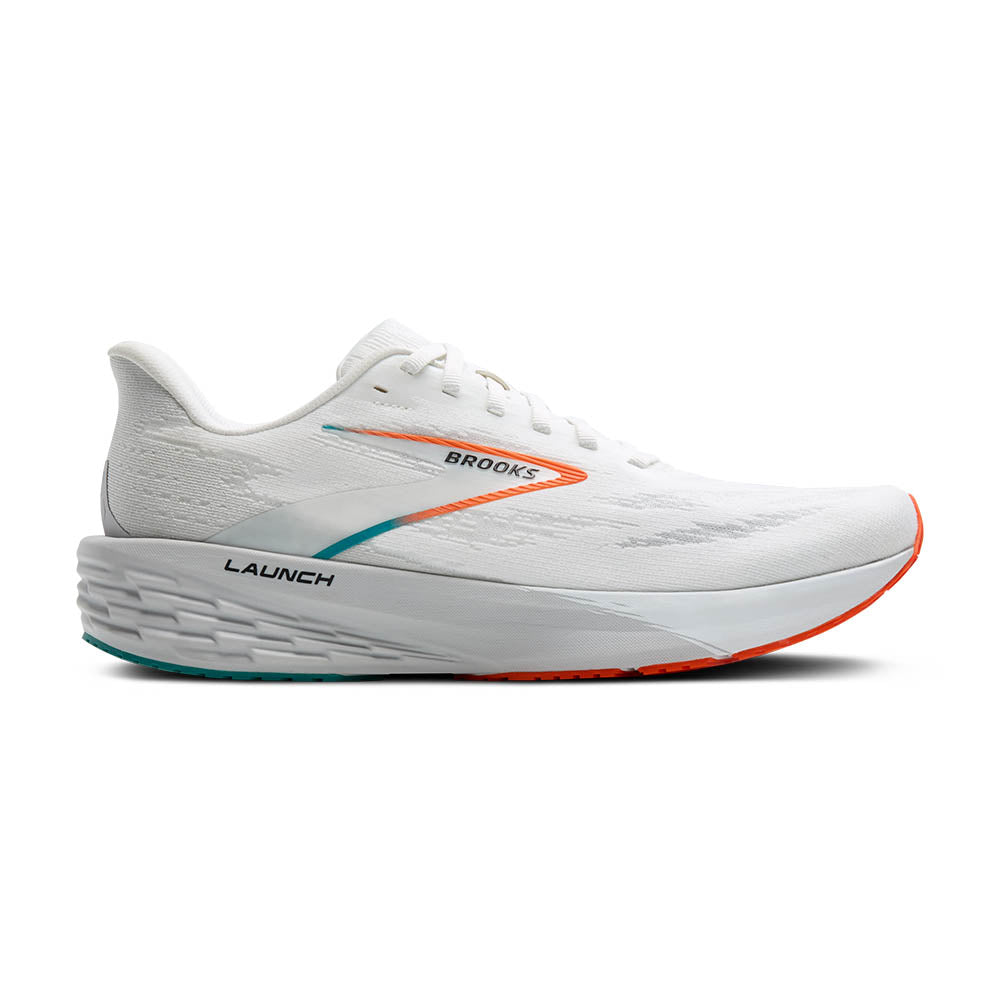 M Launch 11 White Oyster Orange Running Shoes - Lightweight Cushioned Sneakers for Men & Women - Perfect for Jogging, Gym Workouts & Casual Wear