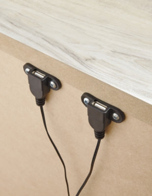 Bellaby Nightstand - Modern Bedside Table with USB Charging Port & Storage Drawer - Perfect for Bedroom, Living Room, or Dorm Room