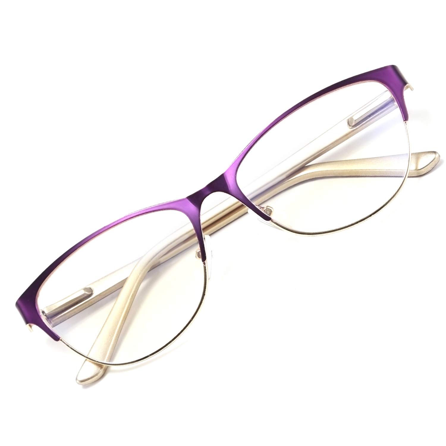 WANWAN Fashion Reading Glasses for Women & Men - Anti-Reflective Blue Light Blocking Computer Glasses with Spring Hinges - Perfect for Office Work, Screen Time & Reading Books