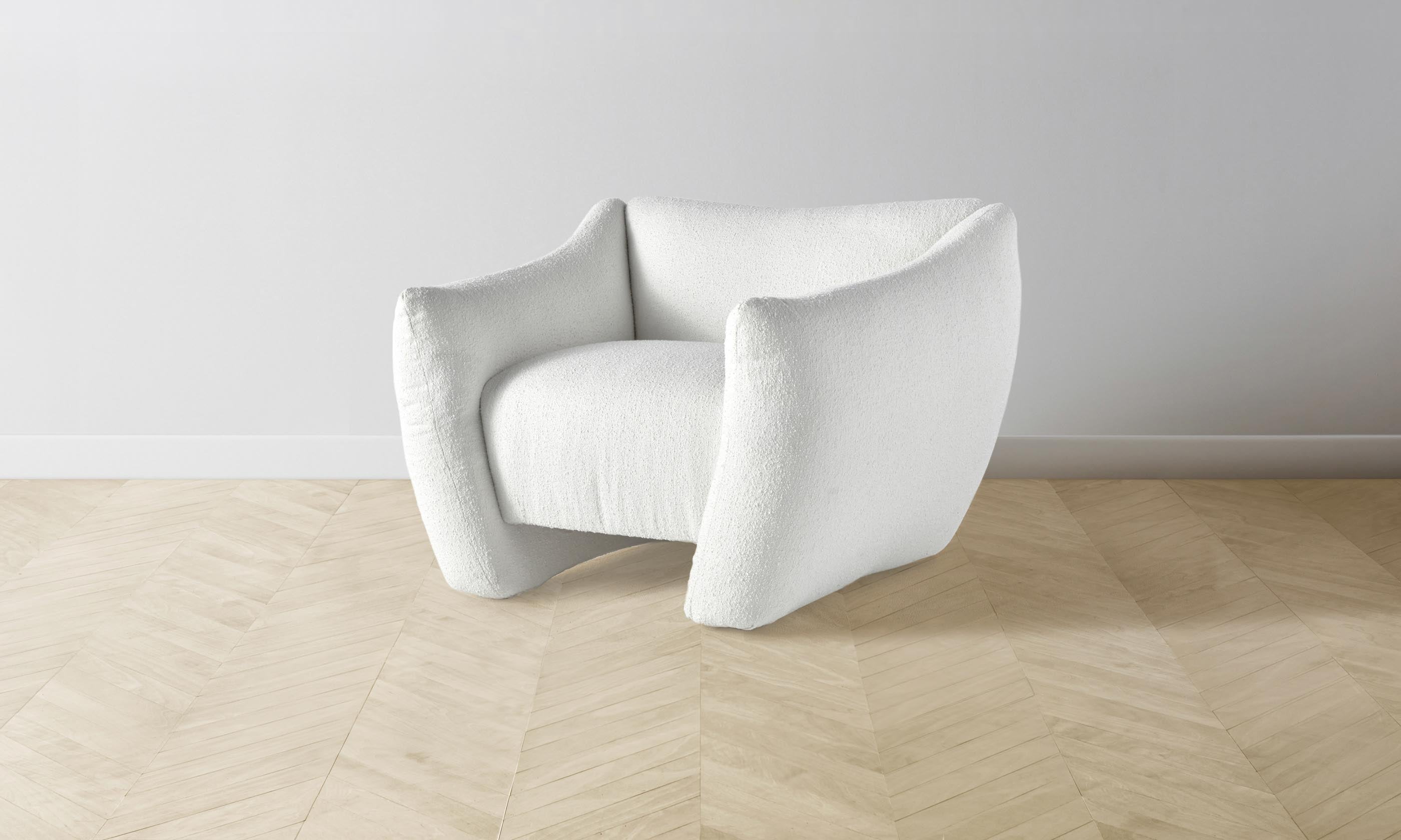 Premium Performance Bouclé Polar Bond Chair - Modern & Comfortable Accent Chair for Living Room, Bedroom, or Office Decor