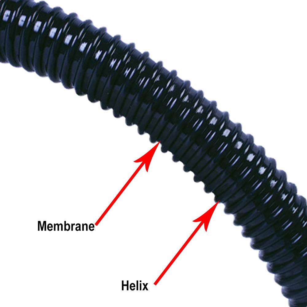 HydroMaxx® 1.5 Inch x 25 ft Flexible PVC Water Hose - Heavy Duty Corrugated Pond Tubing, Non-Kink Garden Hose for Ponds, Fountains & Irrigation | US/UL Standard Thick Wall Tubing