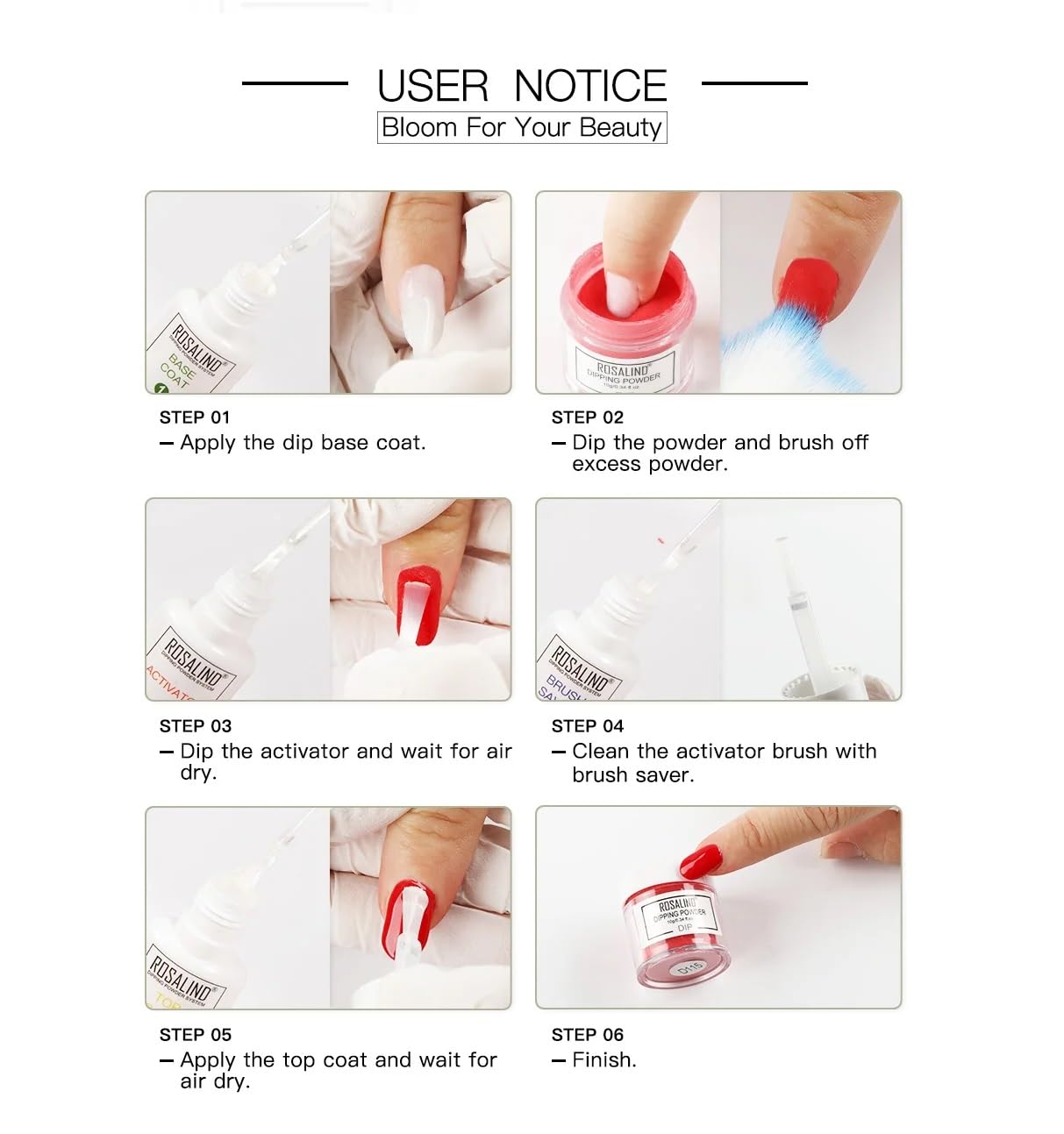 BELLE GAGA™ Rosalind Dip Powder Liquid & Top Coat 10ml - Professional Dipping Powder System for Nail Art, DIY Manicure & Salon Use - Perfect for Home Nail Care, Professional Salons & Gift Giving